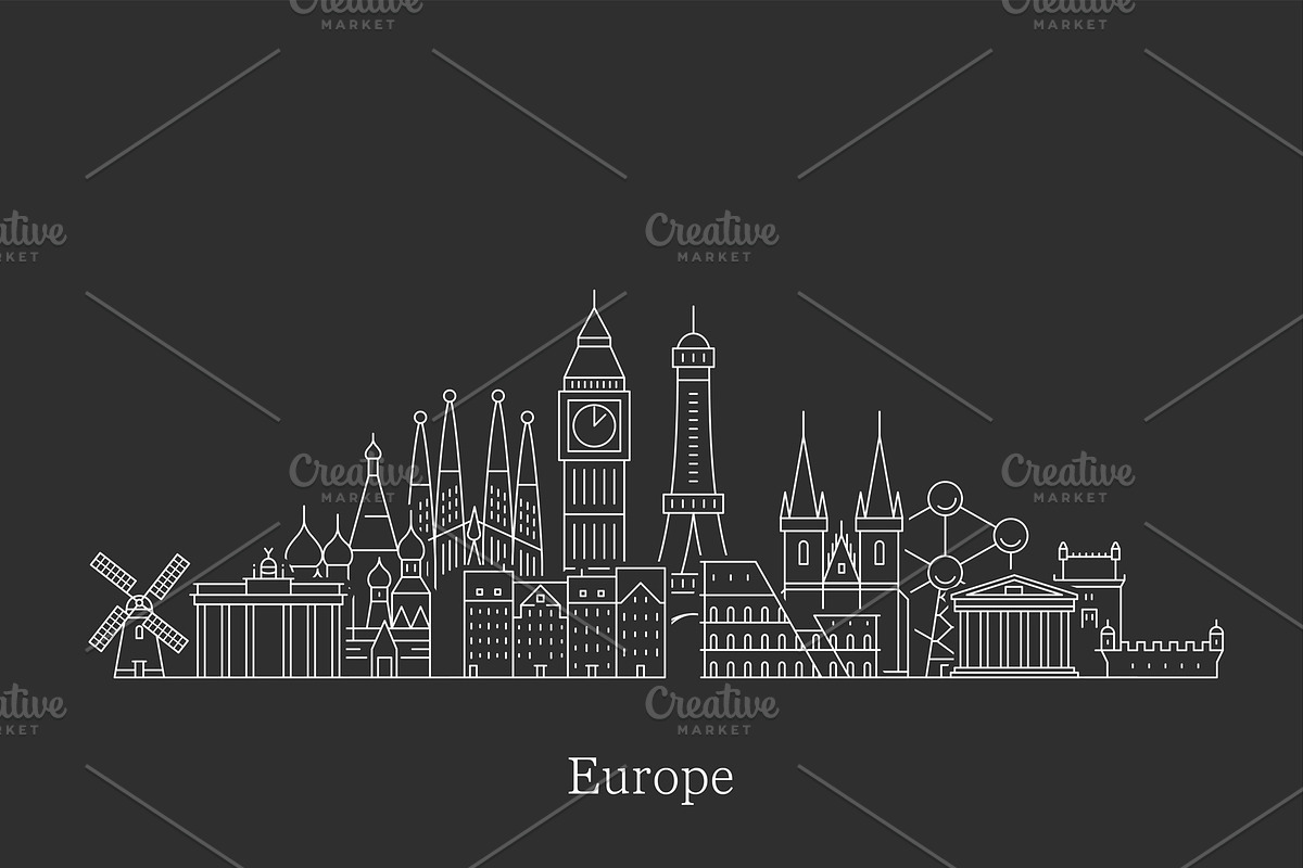 Famous Landmarks in Europe in Illustrations - product preview 8