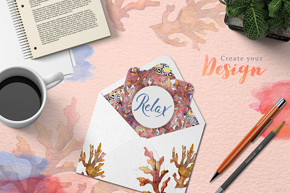 Corals Watercolor png in Illustrations - product preview 7