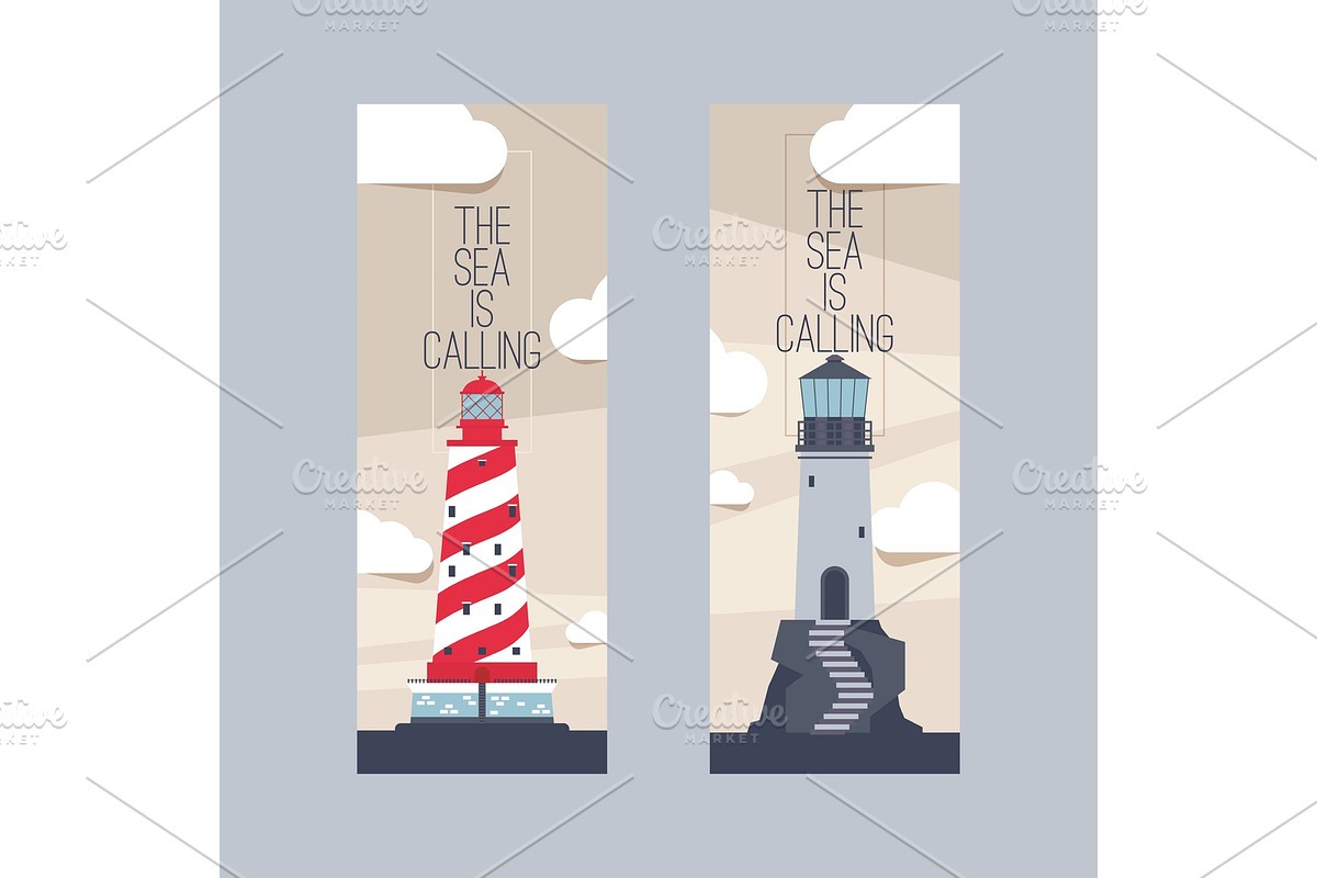 Lighthouse vector beacon lighter in Illustrations - product preview 8