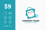 Penguin Shopping Bag Logo