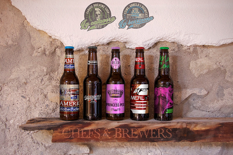 Cave Wall | Beer Mockup in Product Mockups - product preview 8