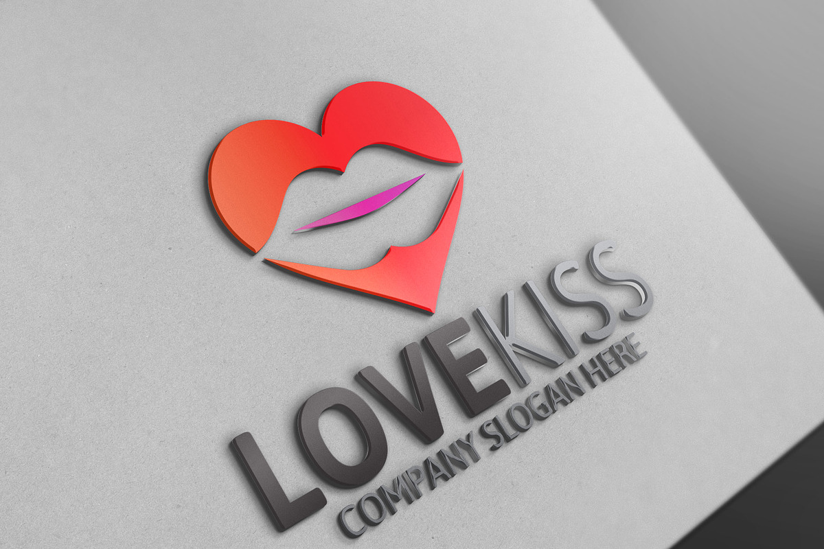 Love Kiss Logo in Logo Templates - product preview 8