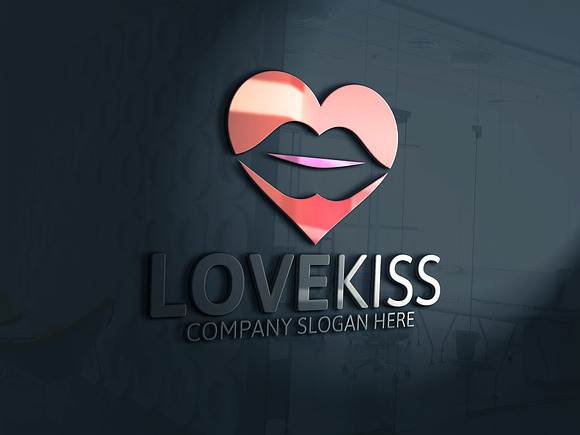 Love Kiss Logo in Logo Templates - product preview 1