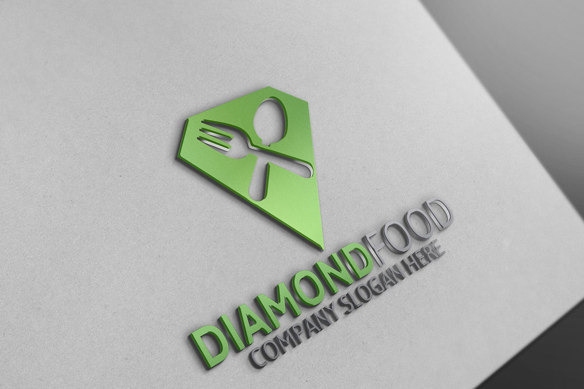 Diamond Food Logo in Logo Templates - product preview 8