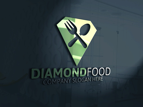 Diamond Food Logo in Logo Templates - product preview 2