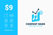 Music Chart Statistic Notes Logo