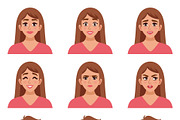 Face expressions characters set