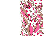 Seamless pattern with sakura or