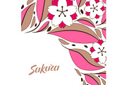 Background with sakura or cherry