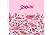 Background with sakura or cherry