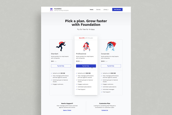 Bootstrap Landing Page HTML Template in Landing Page Templates - product preview 5