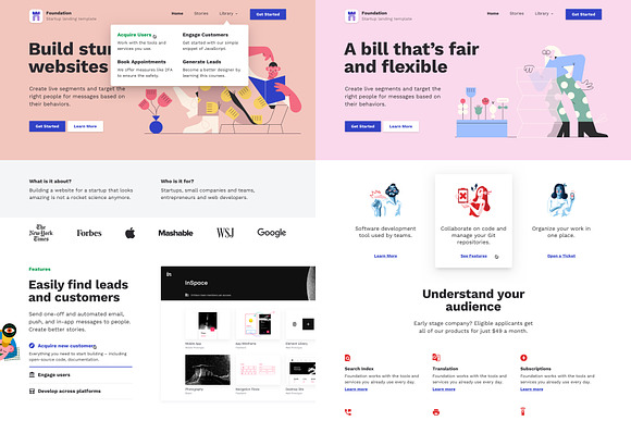 Bootstrap Landing Page HTML Template in Landing Page Templates - product preview 6