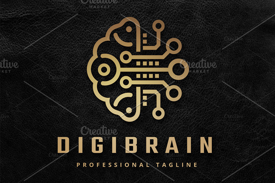 Digital Brain Logo in Logo Templates - product preview 8