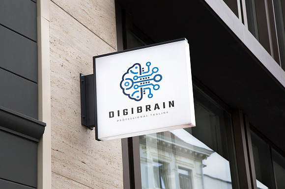 Digital Brain Logo in Logo Templates - product preview 3
