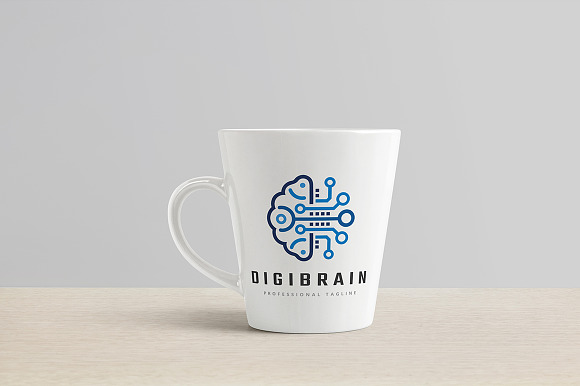 Digital Brain Logo in Logo Templates - product preview 4