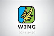 Emblem Wing Logo Template