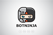 Cyborg Ninja Logo Template