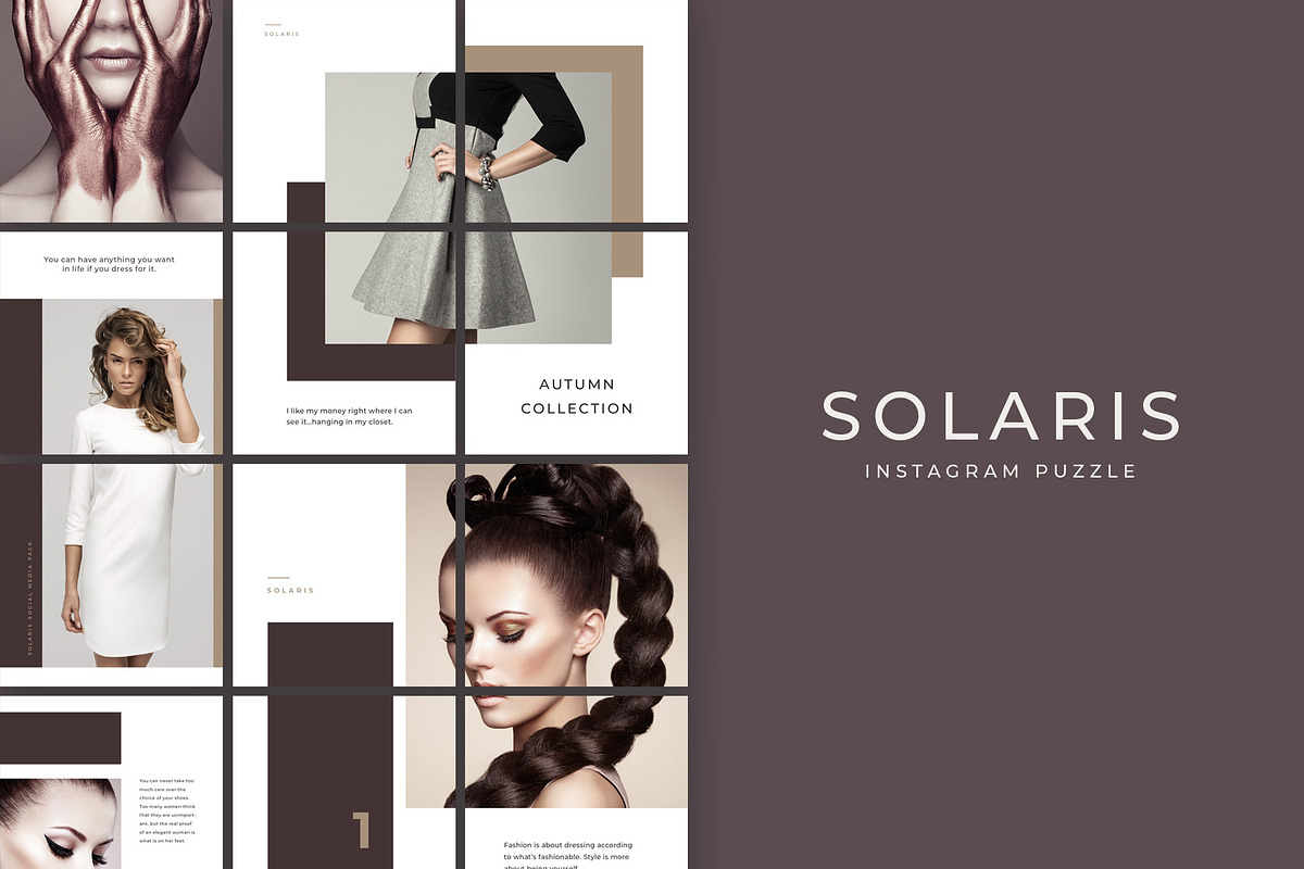 Solaris Instagram Puzzle Template in Instagram Templates - product preview 8