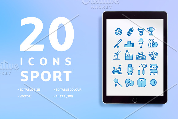 20 Icons Sport in Icons - product preview 1