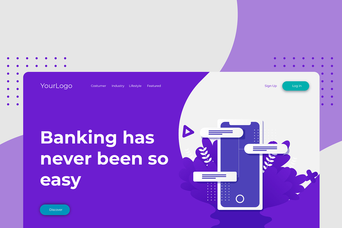 Bank - Banner & Landing Page in Web Elements - product preview 8