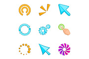 Pointer computer mouse icons set