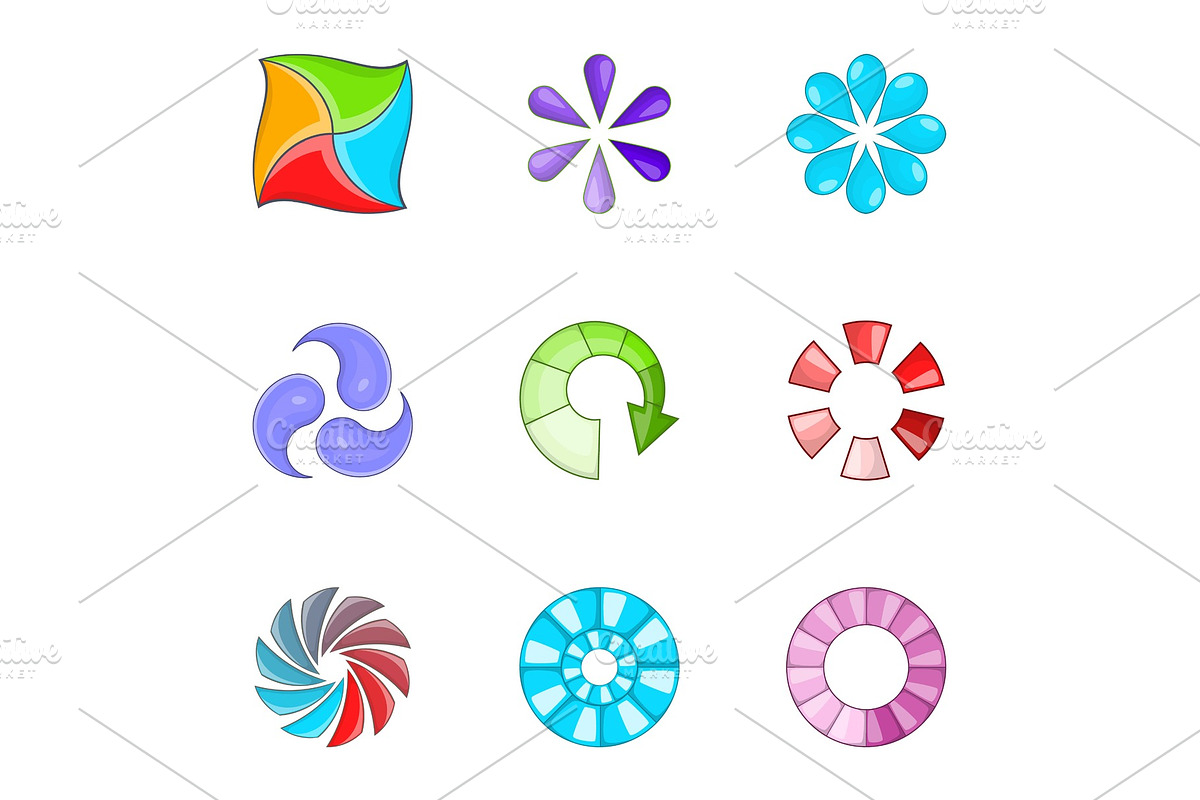 Loading process icons set, cartoon in Illustrations - product preview 8