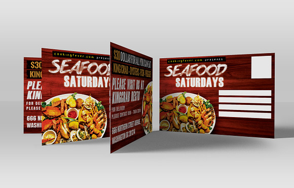Seafood Saturdays Promotion PostCard in Postcard Templates - product preview 1