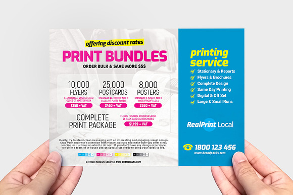 Print Shop Templates Pack in Flyer Templates - product preview 3
