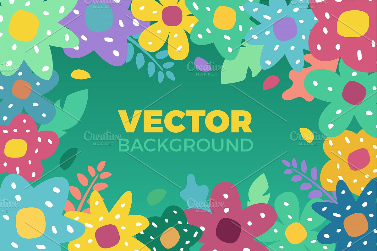 Flower background Vector in Illustrations - product preview 8