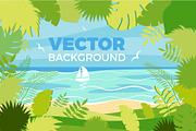 Summer landscape Vector illustration