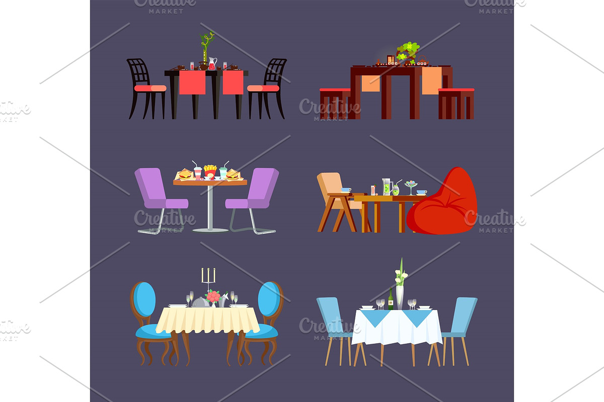 Design Serving of Table, Dishes and in Illustrations - product preview 8