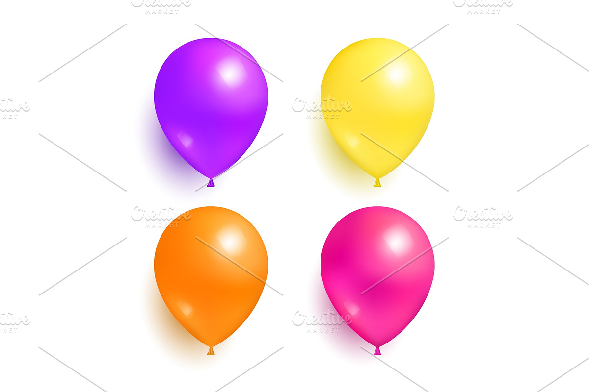 Helium Inflatable Colorful Balloons in Objects - product preview 8