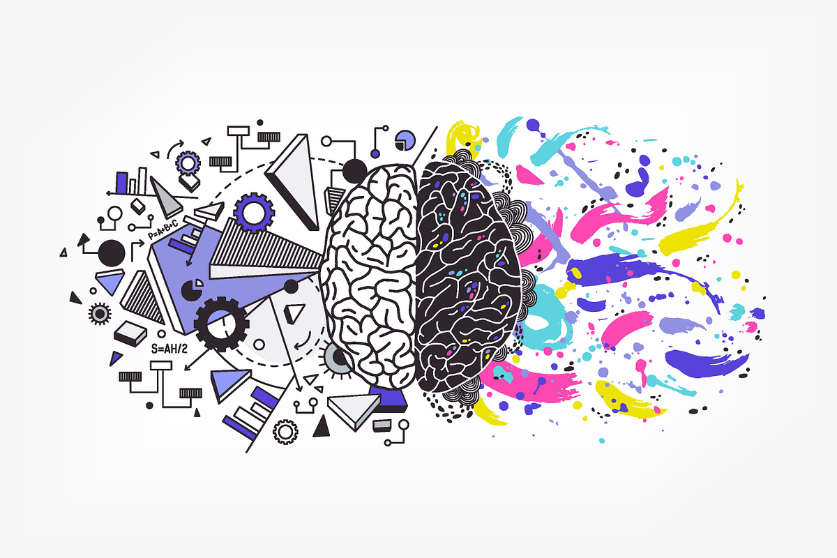 Left and right hemisphere concept in Illustrations - product preview 8