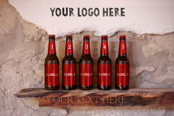 Cave Wall | Beer Mockup in Product Mockups - product preview 3