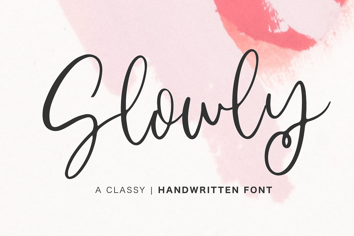 Slowly | Handwritten Font in Script Fonts - product preview 8