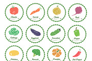 Vegetable label and tag set