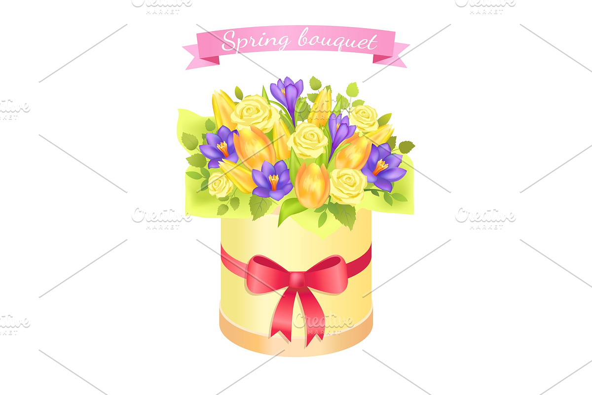 Spring Bouquet with Rose and Peony in Illustrations - product preview 8