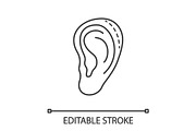 Ear plastic surgery linear icon