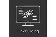 Link building chalk icon