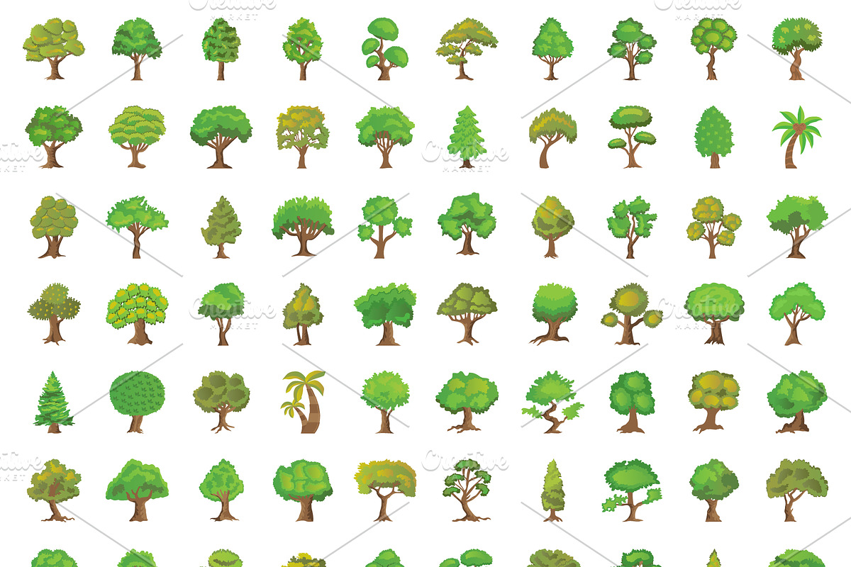 90 Flat Trees Vector Icons in Icons - product preview 8