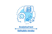 Analytical test concept icon