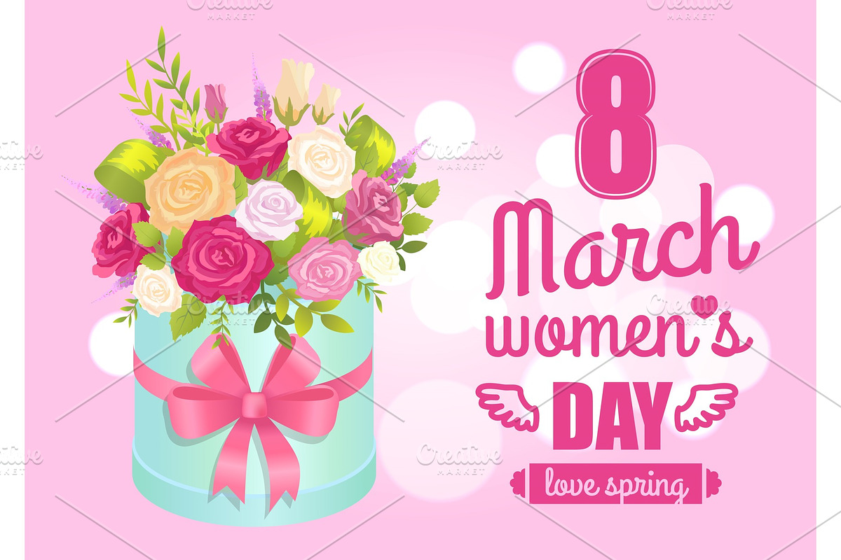 8 March Womens Day Poster with in Illustrations - product preview 8