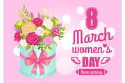 8 March Womens Day Poster with