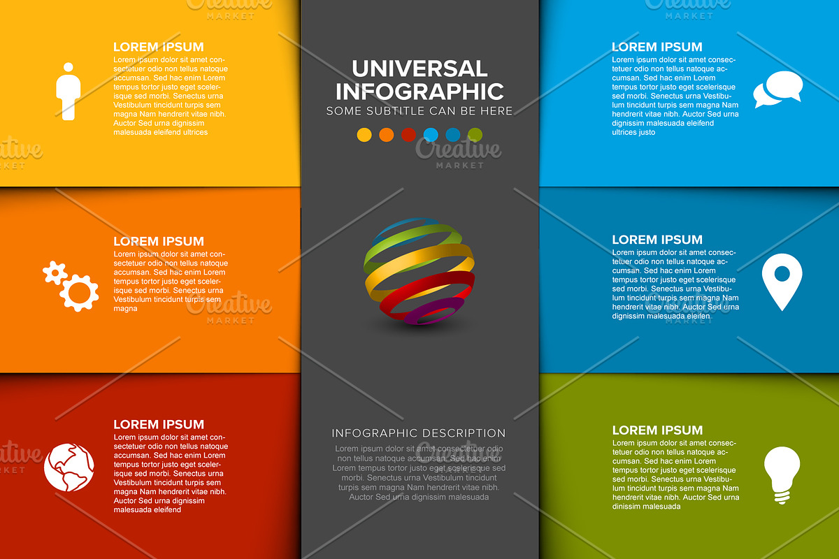 Multipurpose Infographic template in Graphics - product preview 8