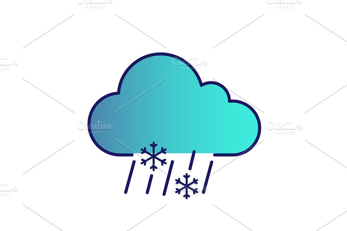 Sleet weather color icon in Icons - product preview 8