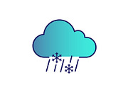 Sleet weather color icon