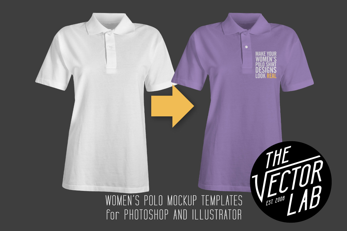 Women's Polo Shirt Mockup Templates in Product Mockups - product preview 8