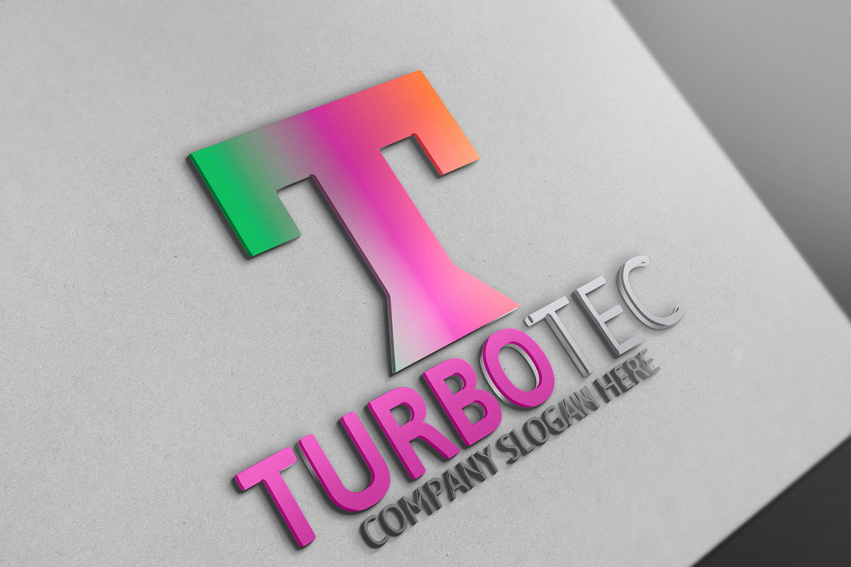 Turbo Tec / T Letter Logo in Logo Templates - product preview 8