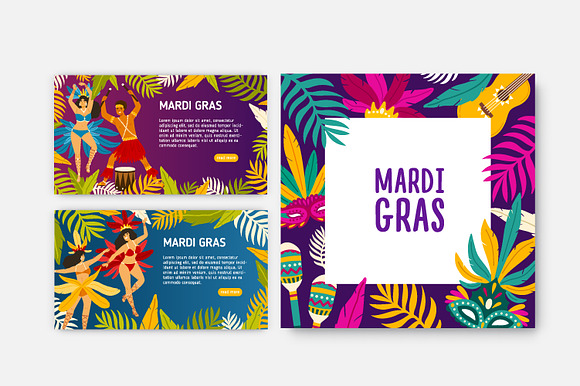 Mardi Gras bundle in Illustrations - product preview 2