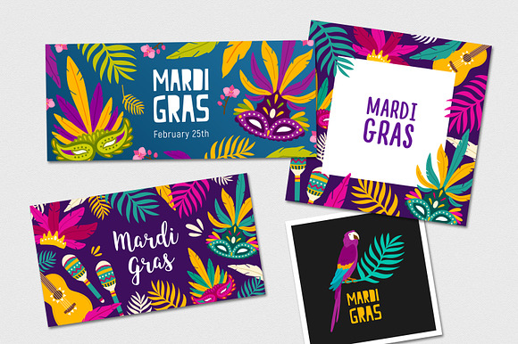 Mardi Gras bundle in Illustrations - product preview 9